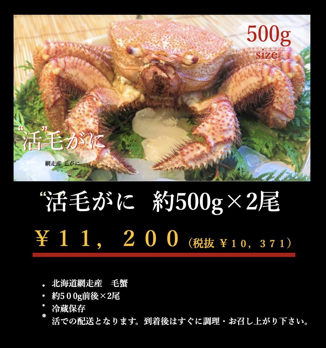 活毛蟹500×2